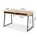 Ver imagem 2 de Escrivaninha Mesa Escritório Concept 120cm Industrial CabeCasa MadeiraOriginals Acácia E Preto