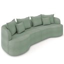 Ver imagem 3 de Sofá 4 Lugares 270cm Orgânico Quito K04 Bouclê Verde - Mpozenato