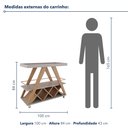 Ver imagem 3 de Carrinho Bar Taj - Cor: Natural/Off White