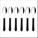 Ver imagem 1 de Kit 6 Colher de Mesa Tramontina Leme Inox Cabo Preto