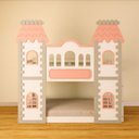 Ver imagem 3 de Beliche Montessoriano Castelo Encantado - Madeira Maciça Branco/cinza/rosa | Housin