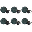 Ver imagem 1 de Conjunto de Xícara de Cafezinho com Pires 06 Peças Orgânico Oceano Porto Brasil Conj Xícara Cafezinh