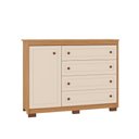 Ver imagem 3 de Cômoda Provenza 100% MDF 1 Porta 4 Gavetas