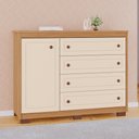 Ver imagem 1 de Cômoda Americana 100% Mdf Tuboarte 1 Porta 4 Gavetas