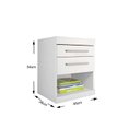 Ver imagem 3 de Mesa Cabeceira Infantil Havana c/2 Gavetas Branco - Santos Andirá