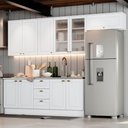 Ver imagem 1 de Cozinha Modulada 280cm 5 Peças 10 Portas 3 Gavetas Americana Henn - Branco/calcare