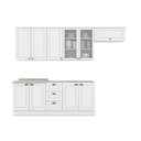 Ver imagem 2 de Cozinha Modulada 280cm 5 Peças 10 Portas 3 Gavetas Americana Henn - Branco/calcare