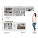 Ver imagem 4 de Cozinha Modulada 280cm 5 Peças 10 Portas 3 Gavetas Americana Henn - Branco/calcare