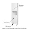 Armário para Cozinha com 2 Portas e Pés Aramados - Branco - 2