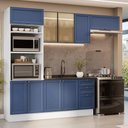 Ver imagem 1 de Armário de Cozinha Completa 270 cm Branco/Azul Vik Madesa 08