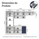 Ver imagem 3 de Armário de Cozinha Completa 270 cm Branco/Azul Vik Madesa 08
