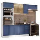 Ver imagem 2 de Armário de Cozinha Completa 270 cm Branco/Azul Vik Madesa 08