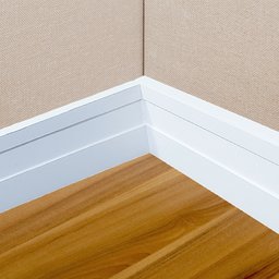 Kit 10 Barras Rodapé Poliestireno 5cm Frisado Branco (5x1x240cm) - 7