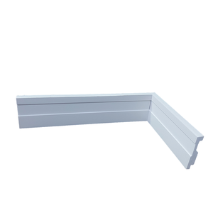 Kit 10 Barras Rodapé Poliestireno 5cm Frisado Branco (5x1x240cm)