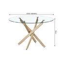 Ver imagem 4 de Mesa de Jantar Lara Base Aço Carbono Tampo 120cm Vidro 10mm Redondo Decorativa Chic Sala - Bronze