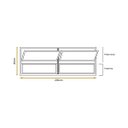 Ver imagem 5 de Vitro Basculante 2 Seções 40x200 Alumínio Branco Vidro Liso