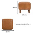 Ver imagem 3 de Puff Decorativo Verso 45x51 cm Pes Madeira Courino Tcs 727 Moll