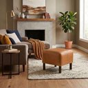 Ver mais imagens de Puff Decorativo Verso 45x51 cm Pes Madeira Courino Tcs 727 Moll
