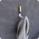 Ver imagem 1 de Gancho Cabide de Toalha para Banheiro Branco e Gold Empire