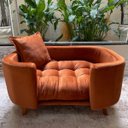 Ver imagem 3 de Sofá Caminha Grande Porte Pet Luxo em Sued Premium: Terracota