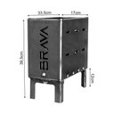 Ver imagem 4 de Kit Parrilla Rústica Alvenaria Grelha Reta e Uruguaia Caixa Firebox 115cm
