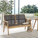 Ver imagem 1 de Sofá em Madeira e Corda Náutica 2 Lugares Traço Bege/Stain Jatobá