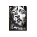 Ver imagem 1 de Placa MDF Jesus Leão de Judá Decorativa Parede A4 FE1