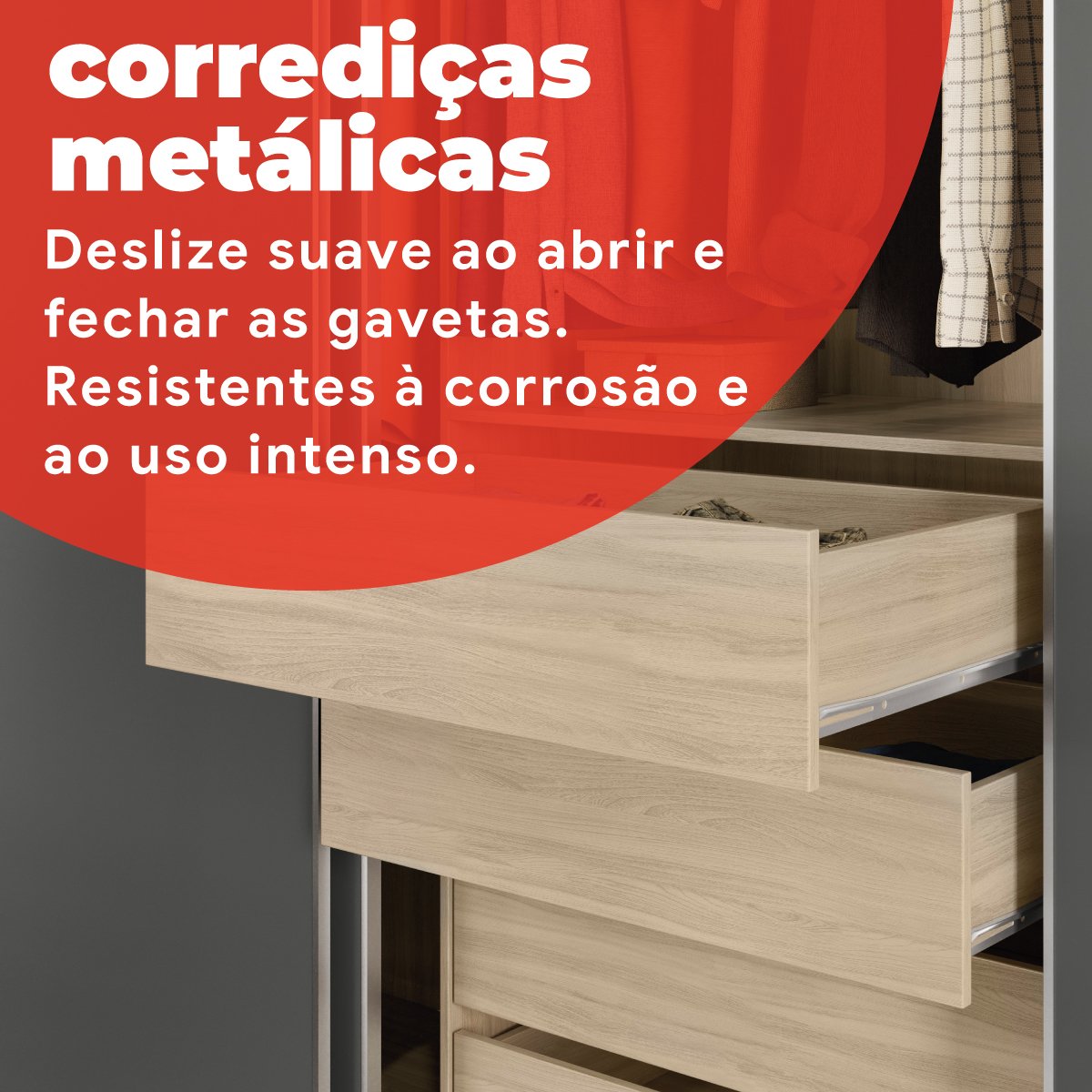 Guarda Roupa Casal com 3 Portas e 1 com 4 Espelhos 100% MDF London Yescasa - 10