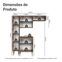 Ver imagem 5 de Armário de Cozinha Compacta 156 Cm Emilly Madesa 03