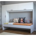 Ver imagem 3 de Roupeiro com Cama Multimóveis para Colchão 190x90cm Branca