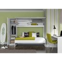 Ver imagem 2 de Roupeiro com Cama Multimóveis para Colchão 190x90cm Branca