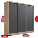 Ver mais imagens de Guarda Roupa Casal 3 Portas 100% MDFLondon Yescasa