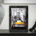 Ver imagem 1 de Porta Retrato 15x21 com Vidro Moldura Preto Marmorizado Luxo