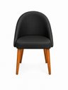 Ver imagem 5 de Kit 2 Cadeiras Lua Estofada Moderna Sala de Jantar Suede Preto