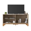 Ver imagem 4 de Rack Bancada Tv para Sala de Estar 136cm Visari Marrom/freijó C01 - D’Rossi