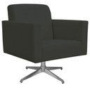 Ver imagem 4 de Kit 02 Poltronas Base Giratória Suede Cinza