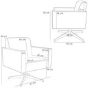Ver imagem 6 de Kit 02 Poltronas Base Giratória Suede Cinza