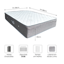 Ver imagem 3 de Colchão Resistente Molas Ensacadas Confortável Espuma D33 Splendida 30x138x188