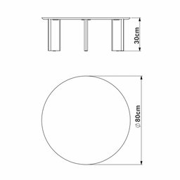Mesa de Centro Chanfrada Pe Madeira Hanover 28018 Artesano Hanover - 4