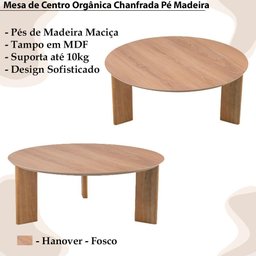 Mesa de Centro Chanfrada Pe Madeira Hanover 28018 Artesano Hanover - 5