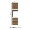 Ver imagem 3 de Torre Quente Armário de Cozinha 60 cm 1 Porta 3 Gavetas Rustic Glamy Madesa