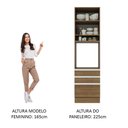 Ver imagem 7 de Torre Quente Armário de Cozinha 60 cm 1 Porta 3 Gavetas Rustic Glamy Madesa