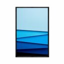 Ver imagem 1 de Quadro Decorativo Azul Abstrato Abg055 - Vidro- 80x60cm