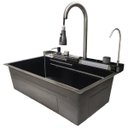 Ver imagem 4 de Cuba Gourmet Inox Premium Pia Inteligente Cozinha Torneira Limpador de Copo Dispenser Painel Monocom