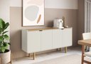 Ver imagem 4 de Balcão Buffet 160cm 4 Portas Orgânico Pé Madeira Aura Artesano | Offwhite/hanover - Artesano Home
