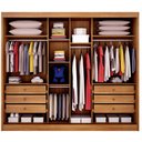 Ver imagem 3 de Guarda Roupa Casal Londres 3 Portas 1 com Vidro Reflecta 6 Gavetas Cinamomo Fendi - Novo Horizonte