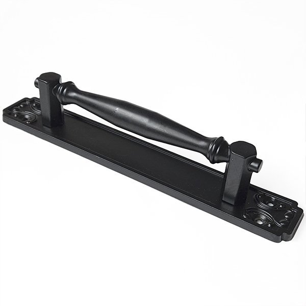 Puxador Duplo Strauss 250mm Preto Fosco Porta Pivotante Correr Passagem Madeira Vidro Rústico - 2