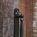 Ver imagem 5 de Puxador Duplo Strauss 250mm Preto Fosco Porta Pivotante Correr Passagem Madeira Vidro Rústico