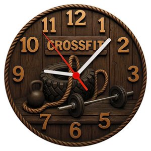 Relógio de Parede - Academia Crossfit(68)-efeito 3d -25x25x2cm