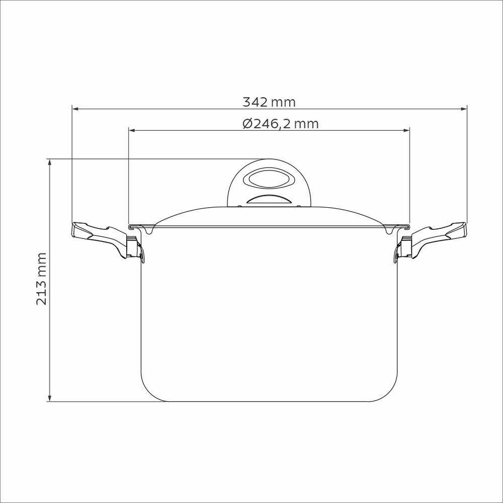 Espagueteira 22 Cm 5,7l Loreto Antiaderente Vermelho - 3